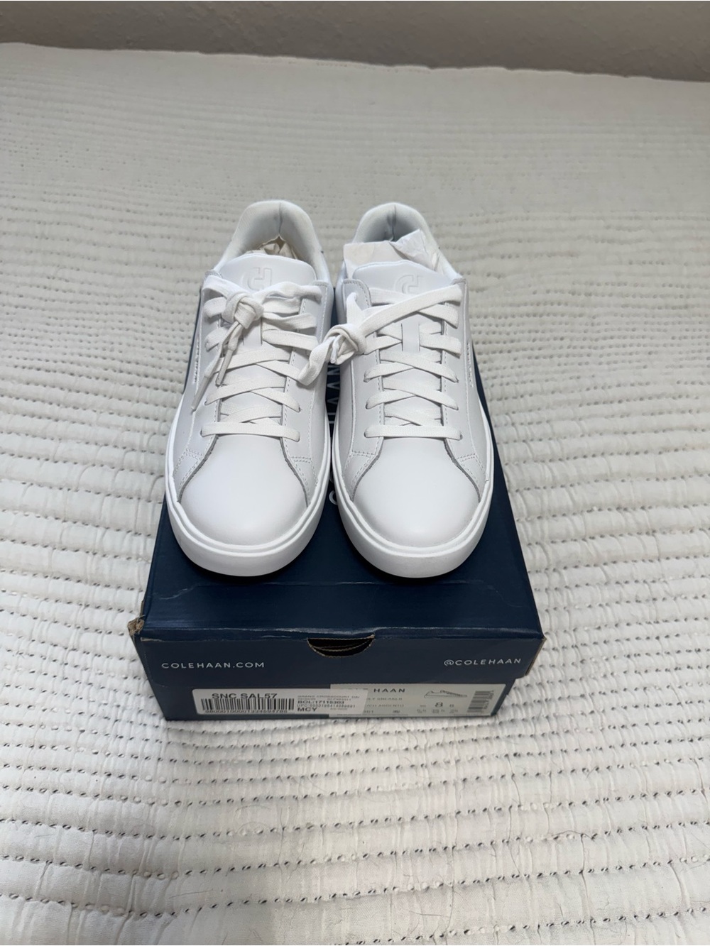 Cole Haan Grand Crosscourt Daily sneakers in White/Argento. Size 8
